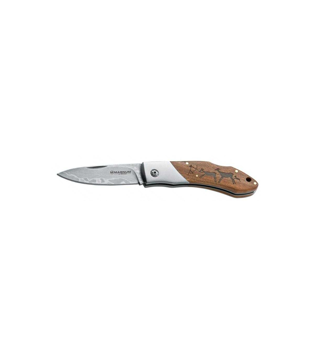 Navaja de LUJO "CAVEMAN DAMAST" MAGNUM by BÖKER 