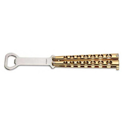 Navaja ABANICO ABREBOTELLAS "BALISONG GOLD" MAGNUM  by BÖKER 
