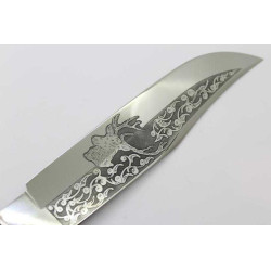 CUCHILLO ARTESANO "GRABADO CIERVO" JJ.MARTINEZ 202C