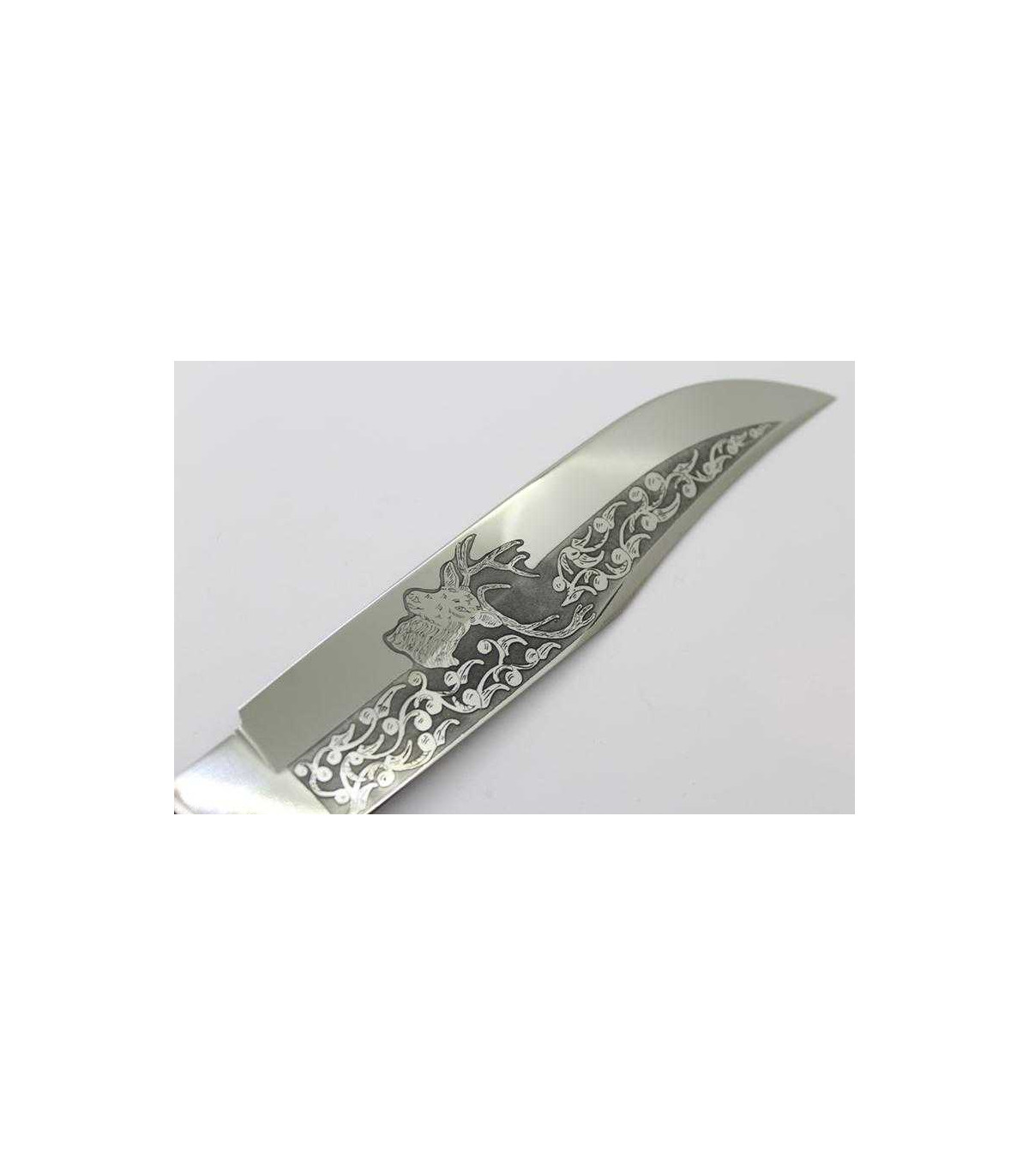 CUCHILLO ARTESANO "GRABADO CIERVO" JJ.MARTINEZ 202C