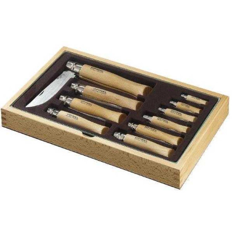 ESTUCHE COLECCIÓN SIN TAPA OPINEL INOX 10 PIEZAS