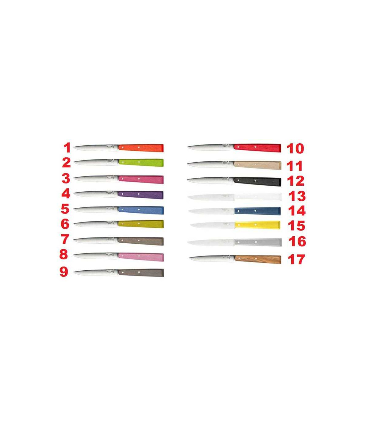 JUEGO DE CUCHILLOS DE MESA Nº125 OPINEL 001585