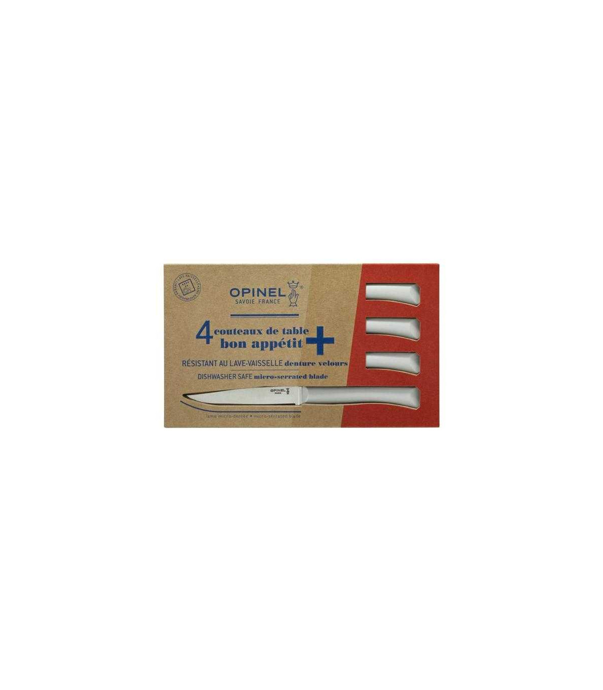 JUEGO DE CUCHILLOS DE MESA MICRODENTADOS Nº125 OPINEL 001904