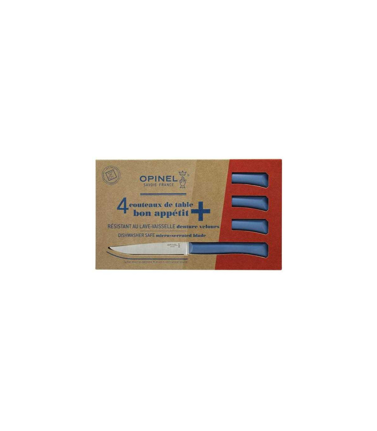 JUEGO DE CUCHILLOS DE MESA MICRODENTADOS Nº125 OPINEL 002198