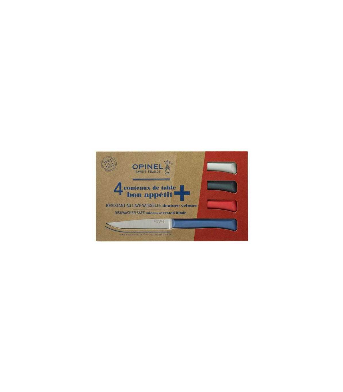 JUEGO DE CUCHILLOS DE MESA MICRODENTADOS Nº125 OPINEL 002048