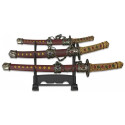 SET DE MINI KATANAS SAMURAI TOLE 10 IMPERIAL 32483