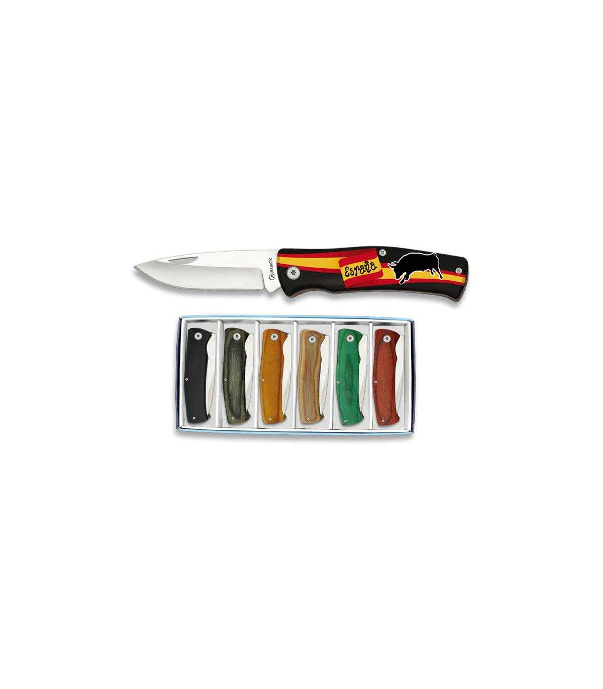 SET DE NAVAJAS TEMÁTICAS "ESPAÑA Y TORO" MARTÍNEZ ALBAINOX 18156