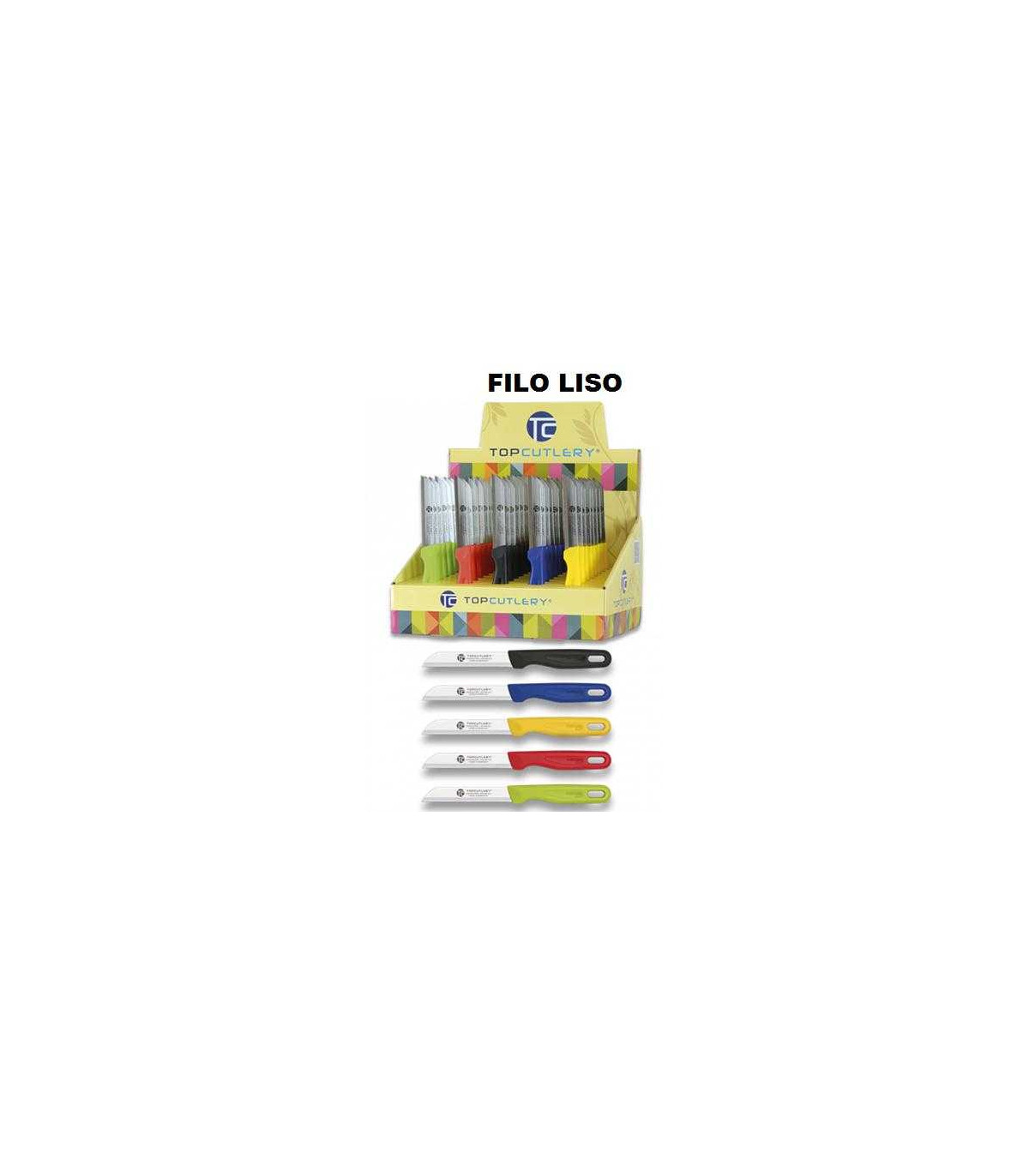 EXPOSITOR DE CUCHILLOS PELADORES FILO LISO TOP CUTLERY 17344B