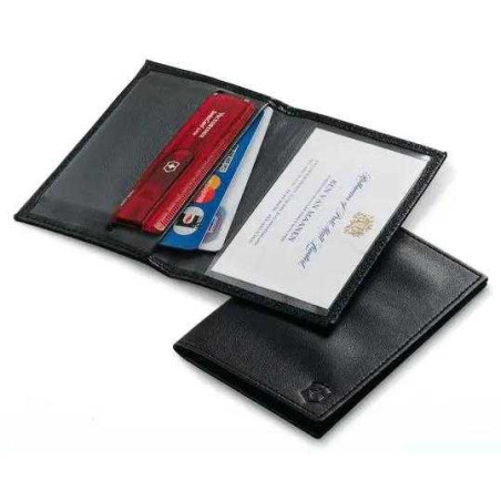 CARTERA DE CUERO NEGRO PARA SWISS CARD VICTORINOX 4.0873.L