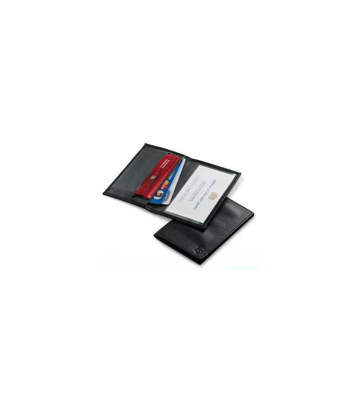 CARTERA DE CUERO NEGRO PARA SWISS CARD VICTORINOX 4.0873.L