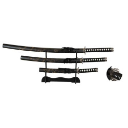 SET DE KATANAS SAMURAIS TOLE 10 IMPERIAL 32579