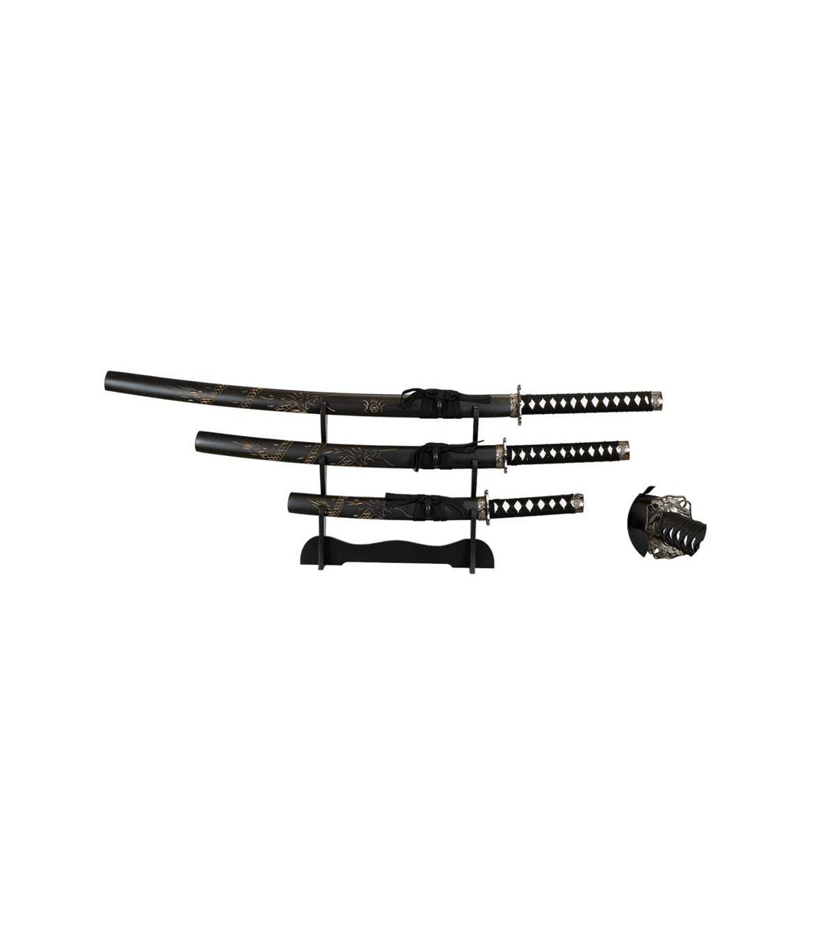 SET DE KATANAS SAMURAIS TOLE 10 IMPERIAL 32579