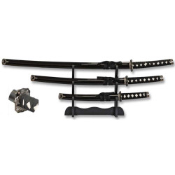 SET DE KATANAS SAMURAIS TOLE 10 IMPERIAL 32599