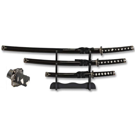 SET DE KATANAS SAMURAIS TOLE 10 IMPERIAL 32599
