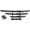SET DE KATANAS SAMURAIS TOLE 10 IMPERIAL 32599