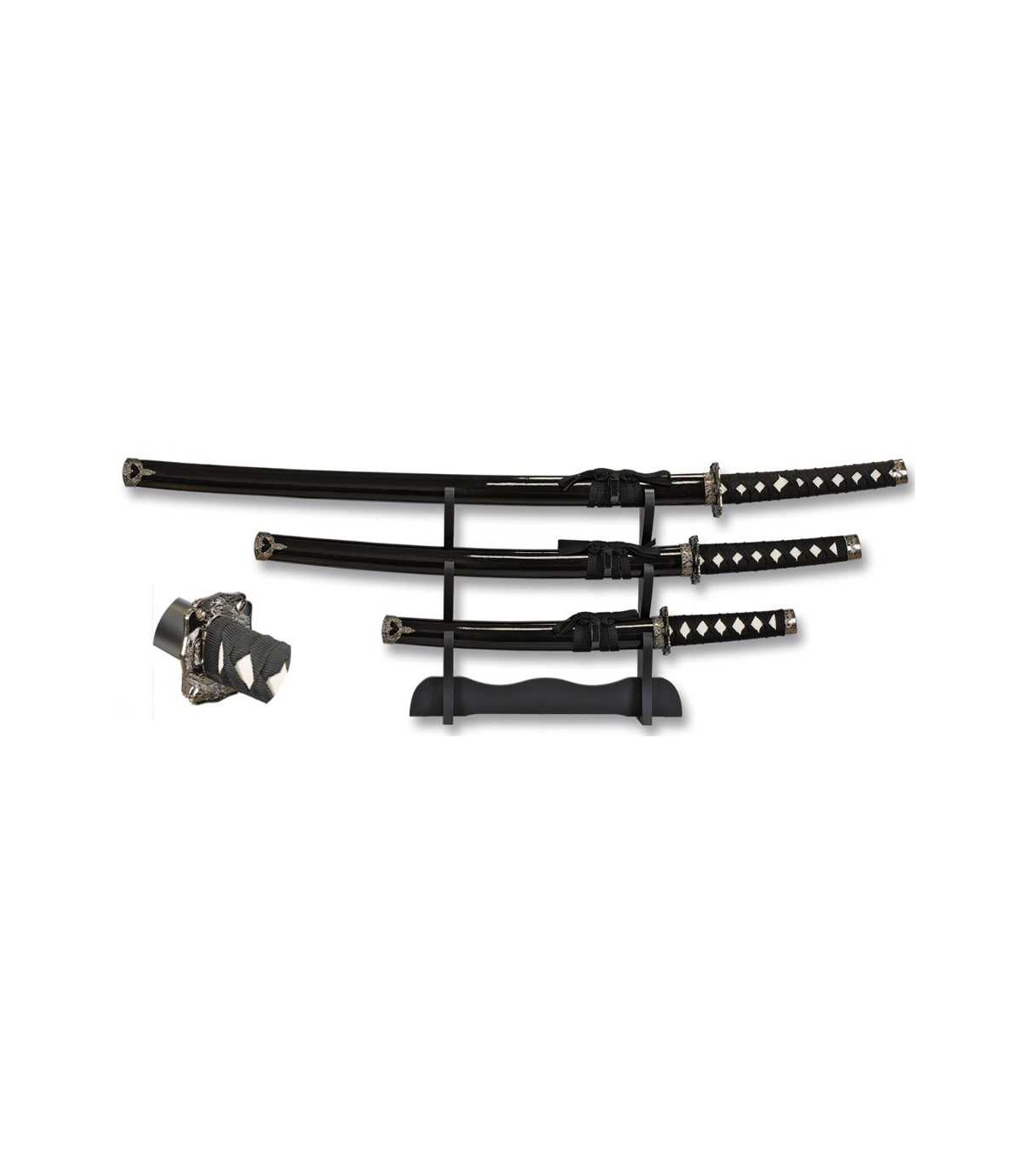 SET DE KATANAS SAMURAIS TOLE 10 IMPERIAL 32599