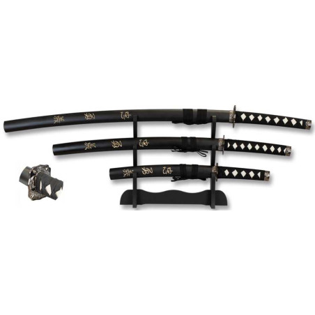 SET DE KATANAS SAMURAIS TOLE 10 IMPERIAL 32600