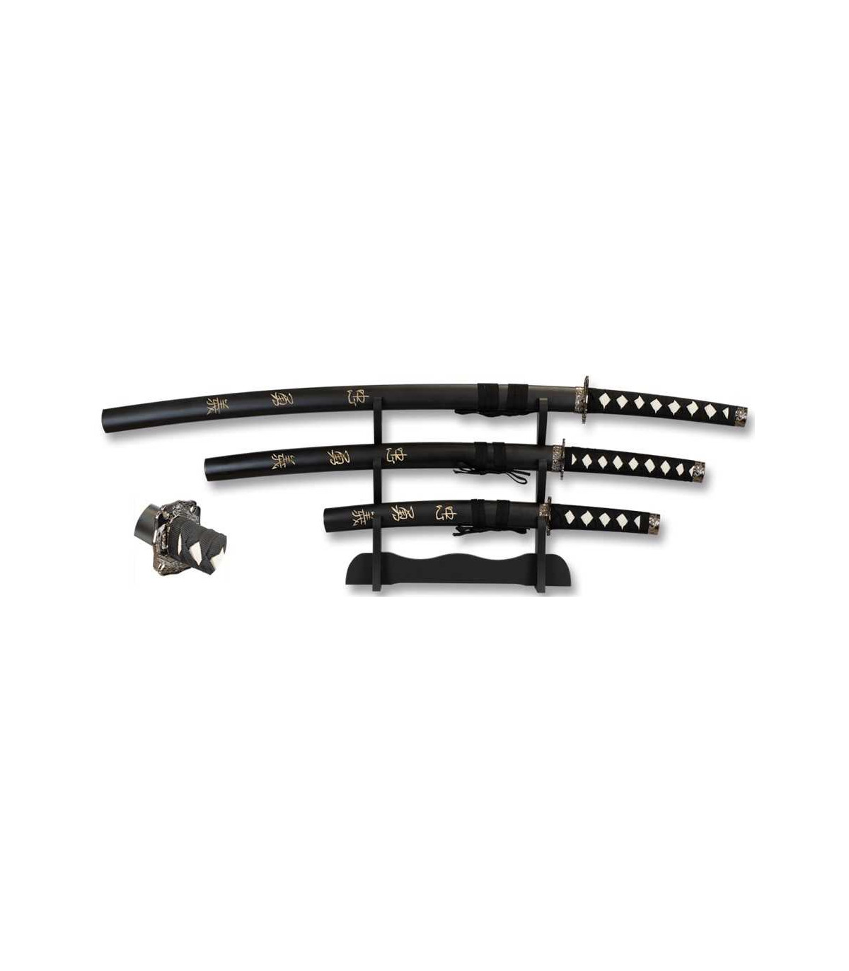 SET DE KATANAS SAMURAIS TOLE 10 IMPERIAL 32600