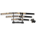 SET DE KATANAS SAMURAIS TOLE 10 IMPERIAL 32588