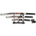 SET DE KATANAS SAMURAIS TOLE 10 IMPERIAL 32587