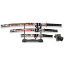 SET DE KATANAS SAMURAIS TOLE 10 IMPERIAL 32586
