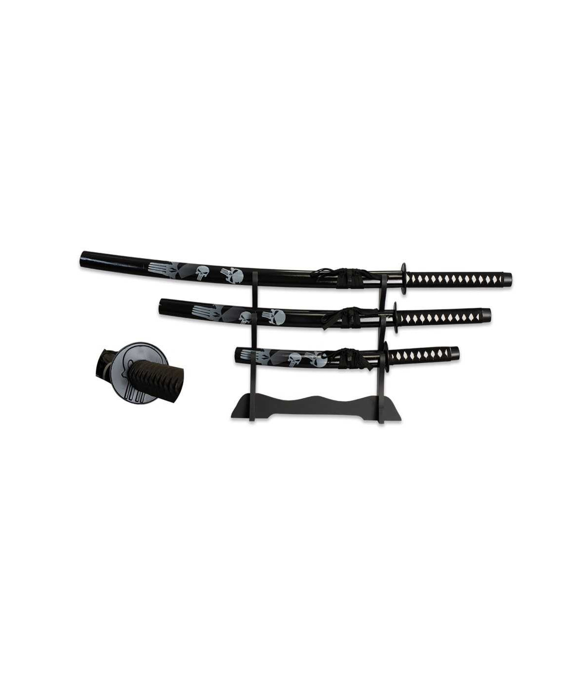 SET DE KATANAS SAMURAIS TOLE 10 IMPERIAL 32584