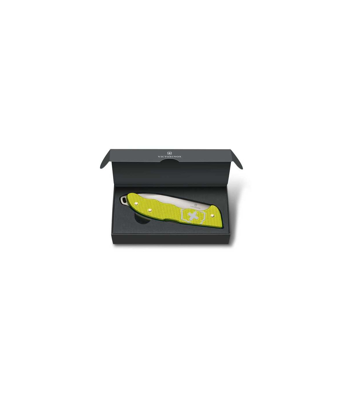 Navaja de AVENTURA "HUNTER PRO ALOX ESTRIADO AMARILLO EDICCIÓN LIMITADA 2023" VICTORINOX 0.9415.L23