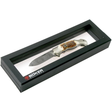 Navaja de LUJO "BÖKER SCOUT HIRSCHHORN DAMAST" por 439,00 €