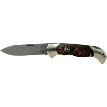 Navaja de LUJO "BÖKER SCOUT SPEARPOINT MASERBIRKE DAMAST" por 399,00 €