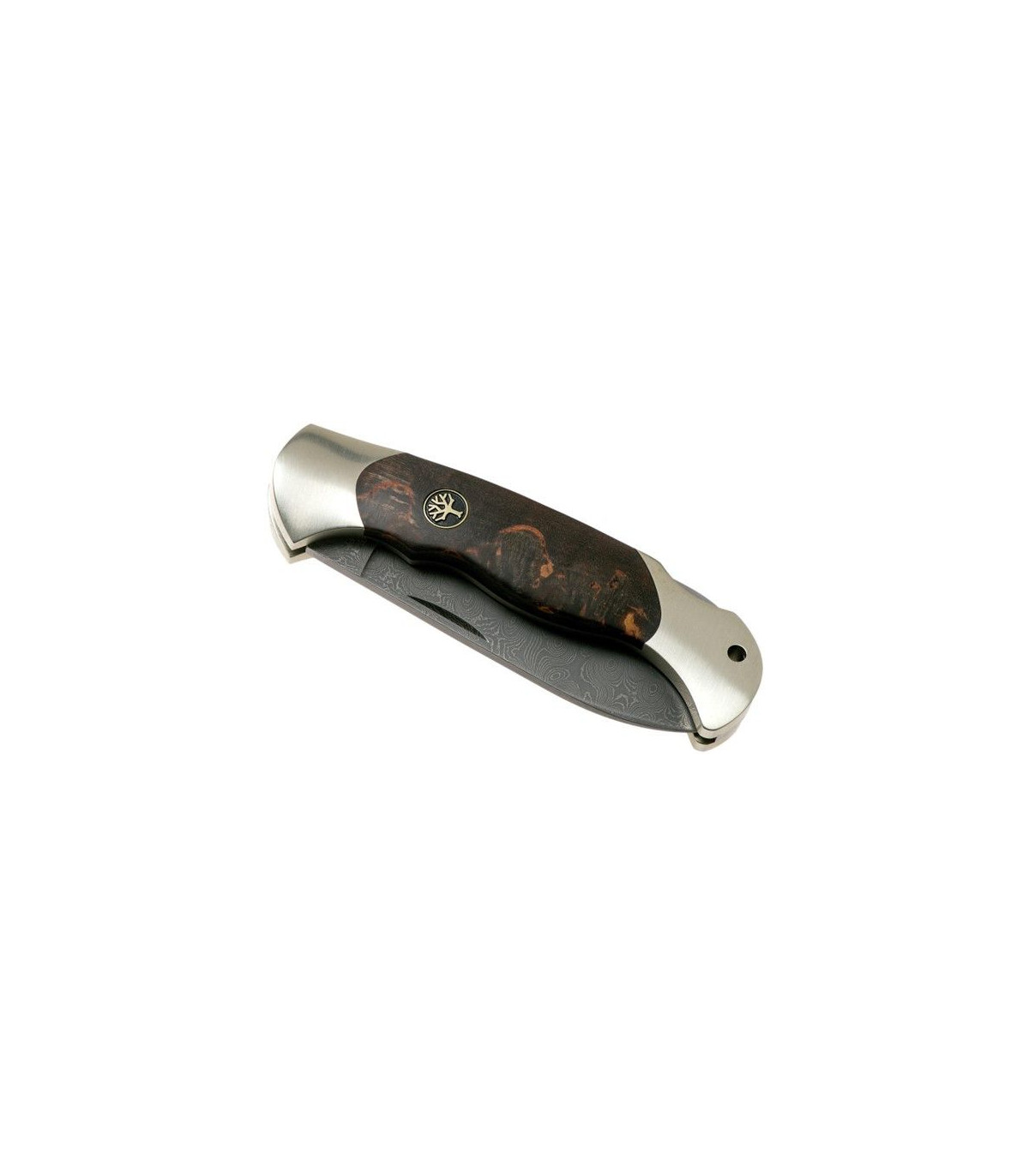 Navaja de LUJO "BÖKER SCOUT SPEARPOINT MASERBIRKE DAMAST" por 399,00 €