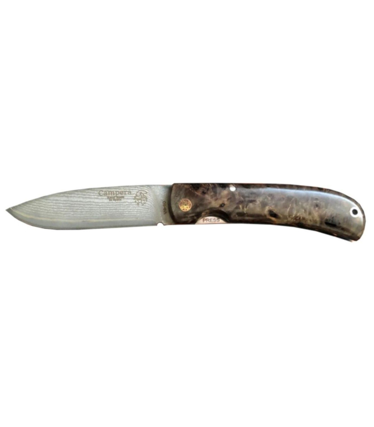 Navaja Campera de LUJO madera estabilizada gris J&V CDA 1416-MEG-VG10 por 129,95 €