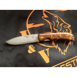 Navaja Campera de LUJO madera estabilizada naranja J&V CDA 1416-MEN-VG10 por 131,70 €