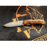 Navaja Campera de LUJO madera estabilizada naranja J&V CDA 1416-MEN-VG10