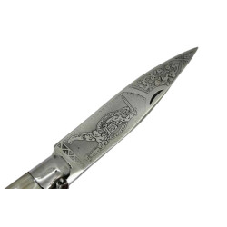 NAVAJA ARTESANA ESPADA TORO "GUERRERO"  R.BUSTOS