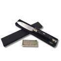 NAVAJA ARTESANA DE LUJO "MACHETE BUFALO LABRADO" CELAYA CA-63