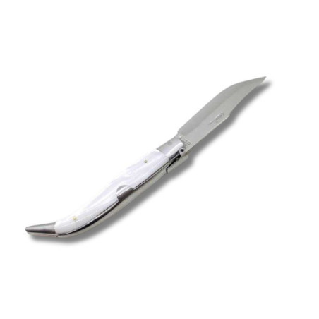 NAVAJA ARTESANA ALBACETEÑA ACRÍLICO BLANCO CON VIROLA CELAYA 1120-PBL INOX por 18,70 €