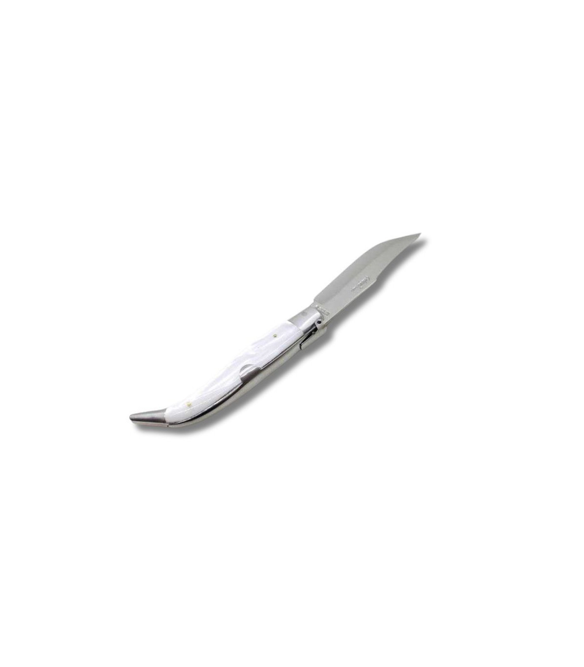 NAVAJA ARTESANA ALBACETEÑA ACRÍLICO BLANCO CON VIROLA CELAYA 1120-PBL INOX por 18,70 €