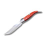 NAVAJA ARTESANA ALBACETEÑA ACRÍLICO ROJO CON VIROLA  CELAYA 1120-PRO INOX