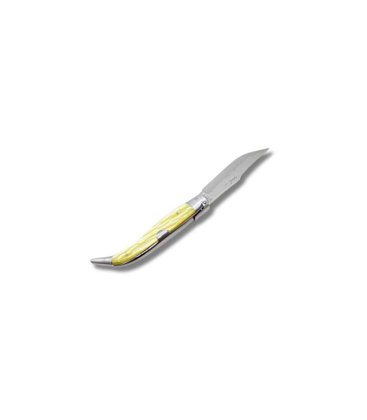 NAVAJA ARTESANA ALBACETEÑA ACRÍLICO AMARILLO CON VIROLA CELAYA 1120-PAM INOX por 18,70 €