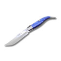 NAVAJA ARTESANA ALBACETEÑA ACRÍLICO AZUL CON VIROLA CELAYA 1120-PAZ INOX