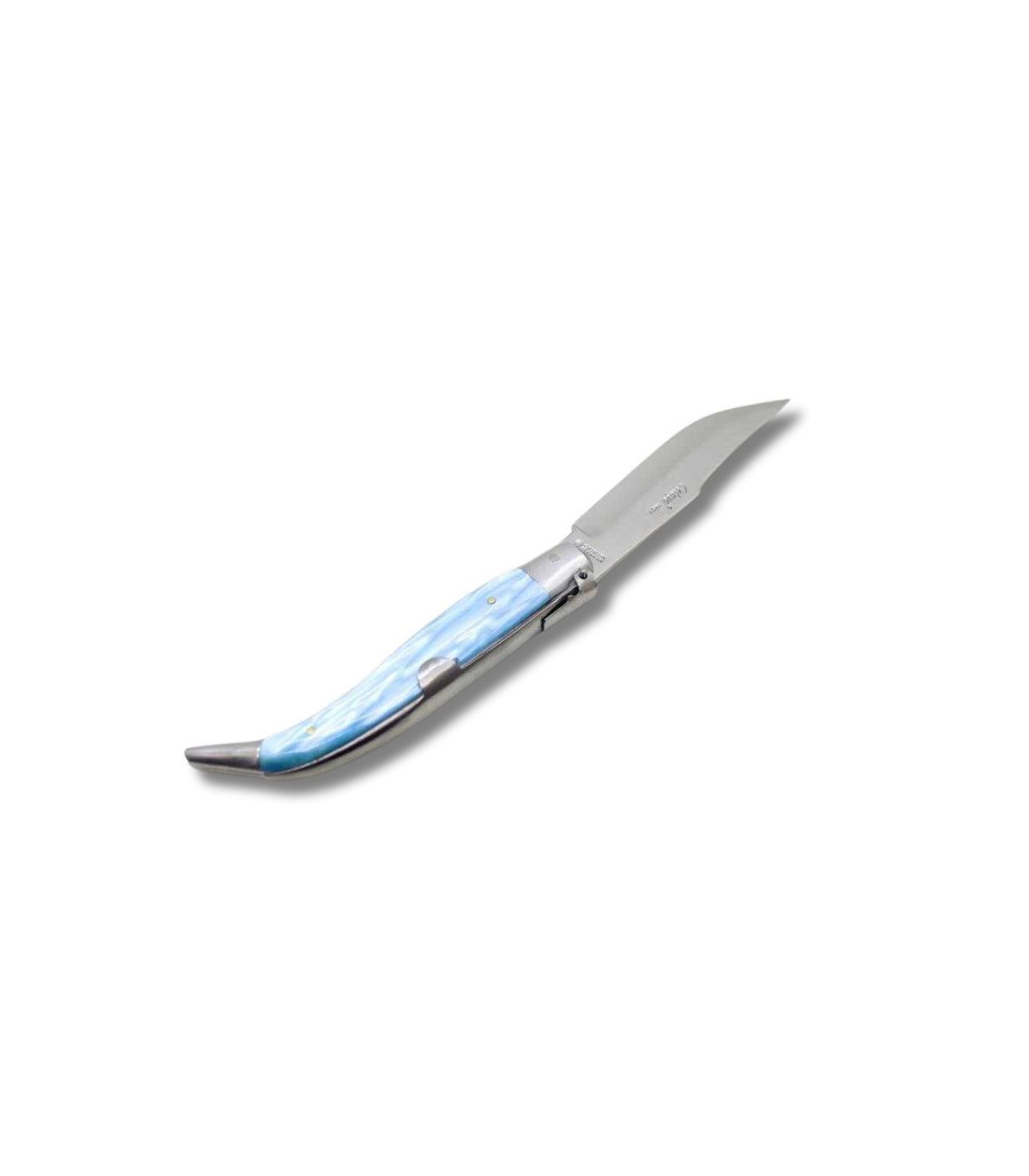 NAVAJA ARTESANA ALBACETEÑA ACRÍLICO CELESTE CON VIROLA CELAYA 1120-PCE INOX por 18,70 €
