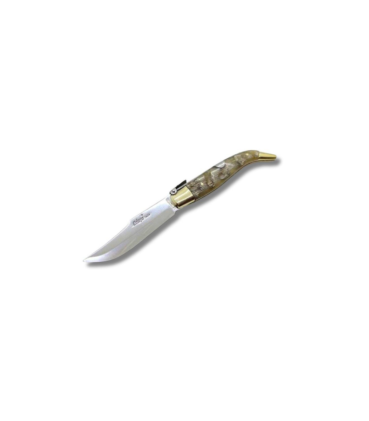 NAVAJA ARTESANA ALBACETEÑA CARNERO CON VIROLA DE LATÓN CELAYA 2020-CA INOX por 41,60 €