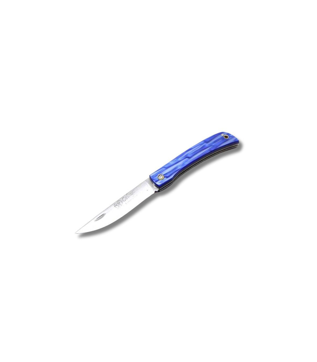 NAVAJA ARTESANA "CAMPAÑA ACRÍLICO AZUL" CELAYA