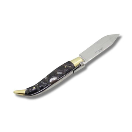 NAVAJA ARTESANA ALBACETEÑA PASTORA CARNERO CON VIROLA DE LATÓN CELAYA 1520-CA INOX por 41,60 €