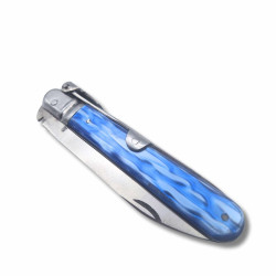 NAVAJA ARTESANA CELULOIDE AZUL R.BUSTOS 6B