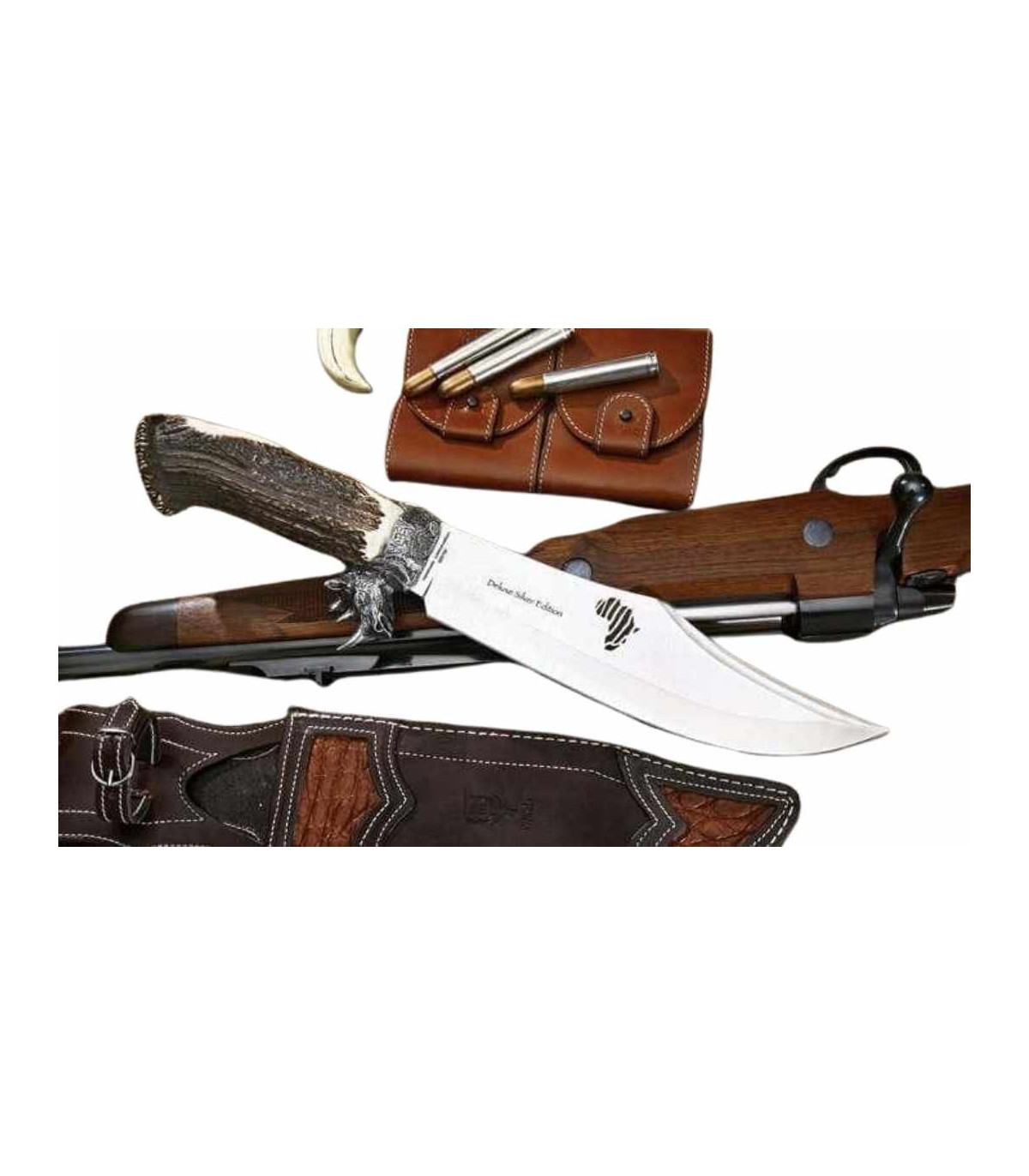 CUCHILLO DE LUJO "AFRICAN SAFARI SERIES RHINO"MUELA B