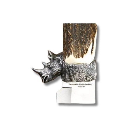 CUCHILLO DE LUJO "AFRICAN SAFARI SERIES RHINO"MUELA D