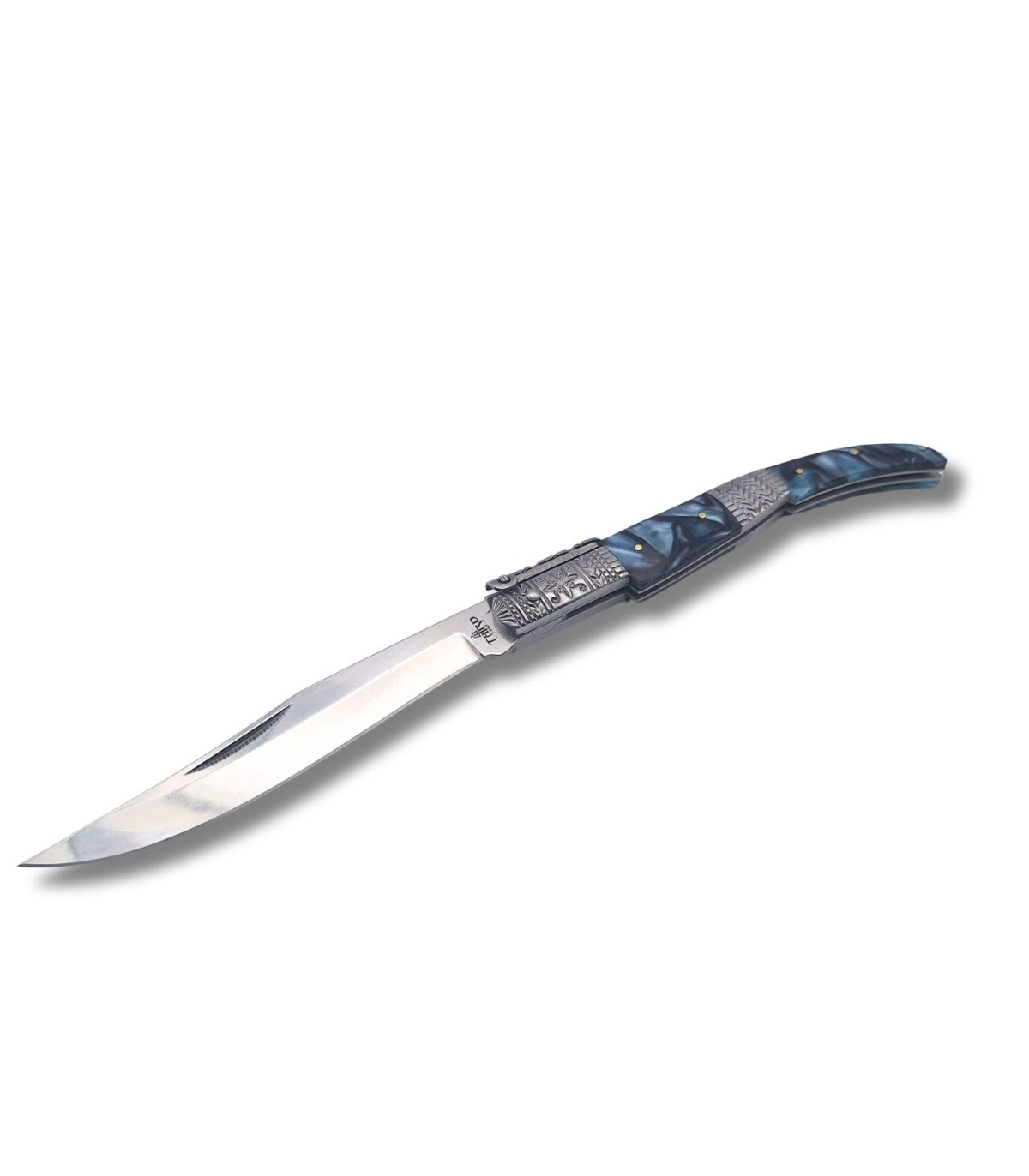 NAVAJA ARABE DECORADA ACRILICO AZUL THIRD N53AD