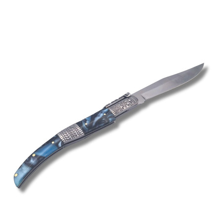 NAVAJA ARABE DECORADA ACRILICO AZUL THIRD N53AD A