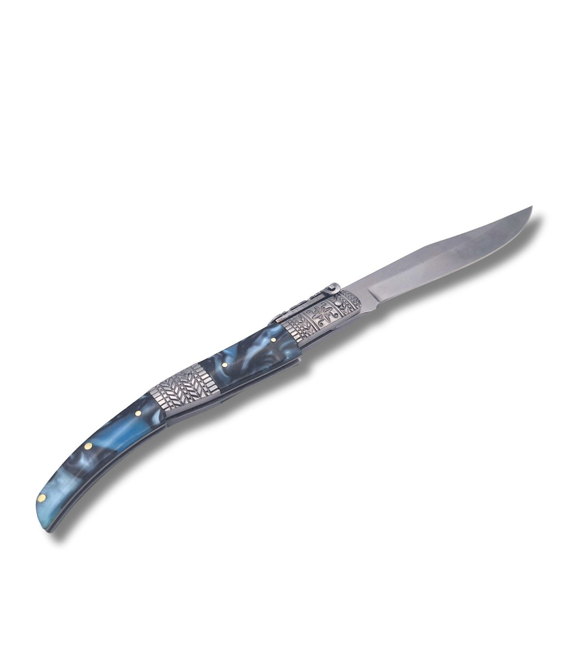 NAVAJA ARABE DECORADA ACRILICO AZUL THIRD N53AD A
